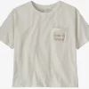 T-Shirt Patagonia Women 73 Skyline Organic Easy Cut Pocket Tee Birch White -Patagonië Outdoor Sportkleding 1 3753220wit20