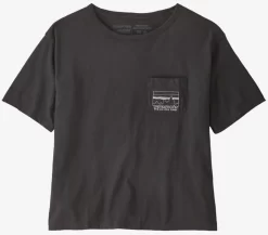 T-Shirt Patagonia Women 73 Skyline Organic Easy Cut Pocket Tee Ink Black