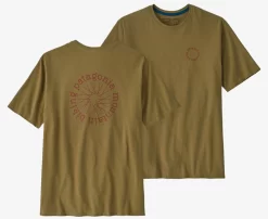 T-Shirt Patagonia Men Spoke Stencil Responsibili Tee Moray Khaki