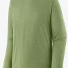 Longsleeve Patagonia Men Cap Cool Daily Shirt Salvia Green Dark Salvia Green X Dye