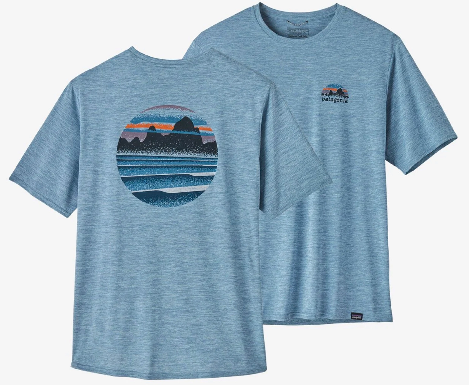 T-Shirt Patagonia Men Cap Cool Daily Graphic Shirt Skyline Stencil Steam Blue X Dye 3 T-Shirt Patagonia Men Cap Cool Daily Graphic Shirt Skyline Stencil Steam Blue X Dye