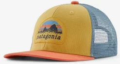 Pet Patagonia Kids Trucker Hat Skyline Stencil Surfboard Yellow