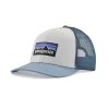 Pet Patagonia Unisex P-6 Logo Trucker Hat White W/Light Plume Grey -Patagonië Outdoor Sportkleding 1 WBS22 38289 WLGY