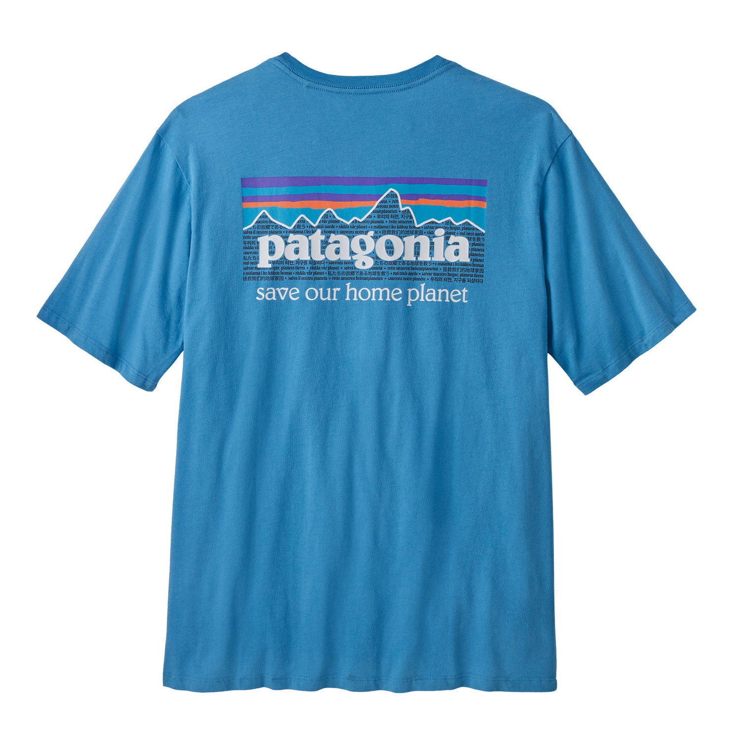 T-Shirt Patagonia Men P6 Mission Organic Anacapa Blue 3 T-Shirt Patagonia Men P6 Mission Organic Anacapa Blue