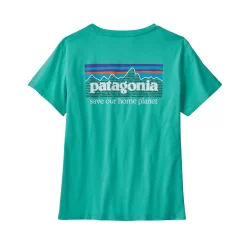 T-Shirt Patagonia Women P6 Mission Organic Fresh Teal