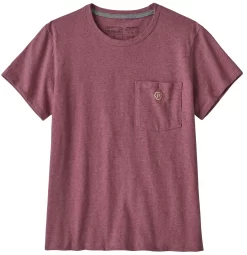 T-Shirt Patagonia Women Clean Climb Bloom Pocket Responsibili Tee Evening Mauve