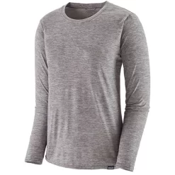 T Shirt Patagonia Women LS Cap Cool Daily Shirt Feather Grey