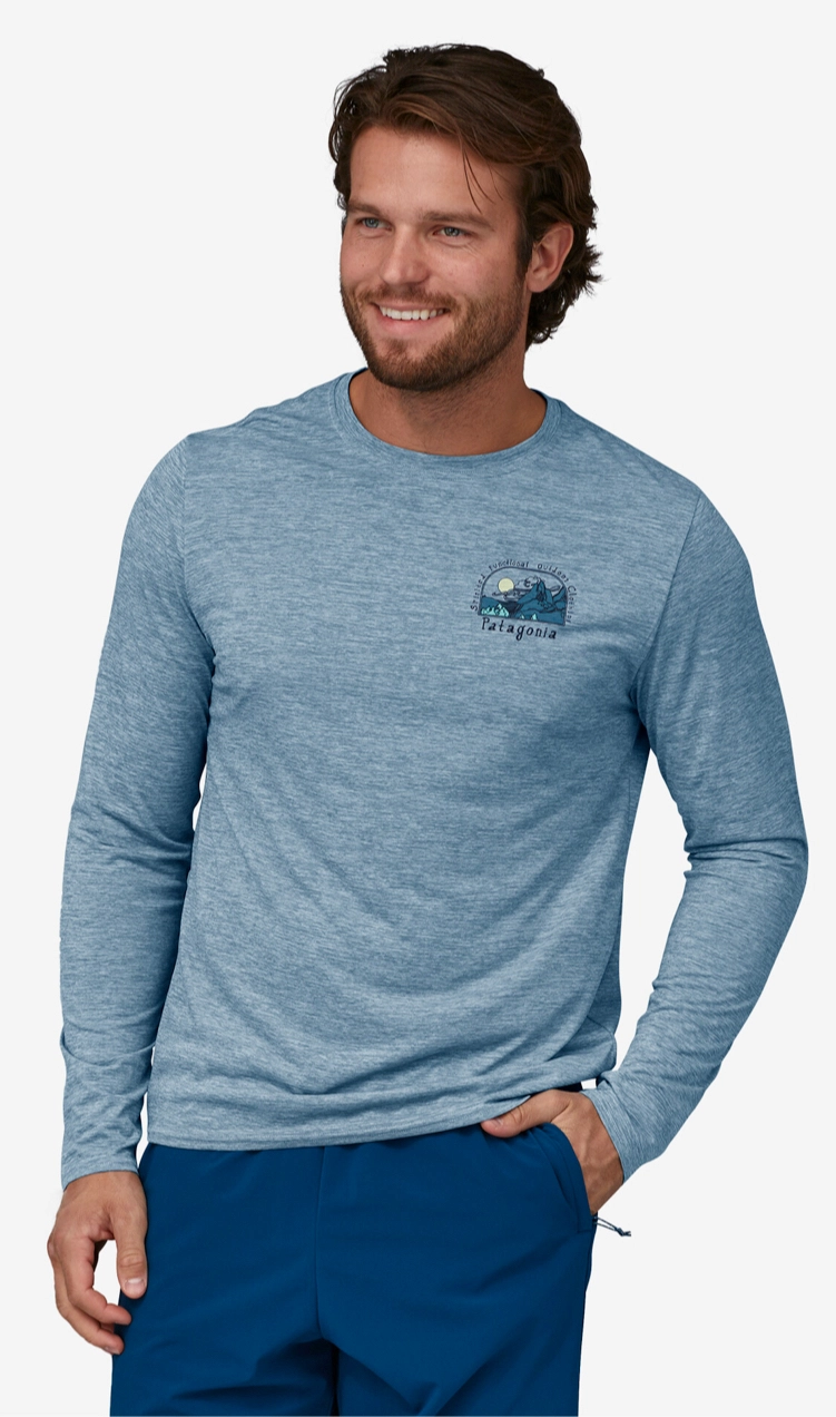 Longsleeve Patagonia Men Cap Cool Daily Graphic Shirt Lands Protect Pedal Evening Mauve X Dye 4 Longsleeve Patagonia Men Cap Cool Daily Graphic Shirt Lands Protect Pedal Evening Mauve X Dye - Afbeelding 2