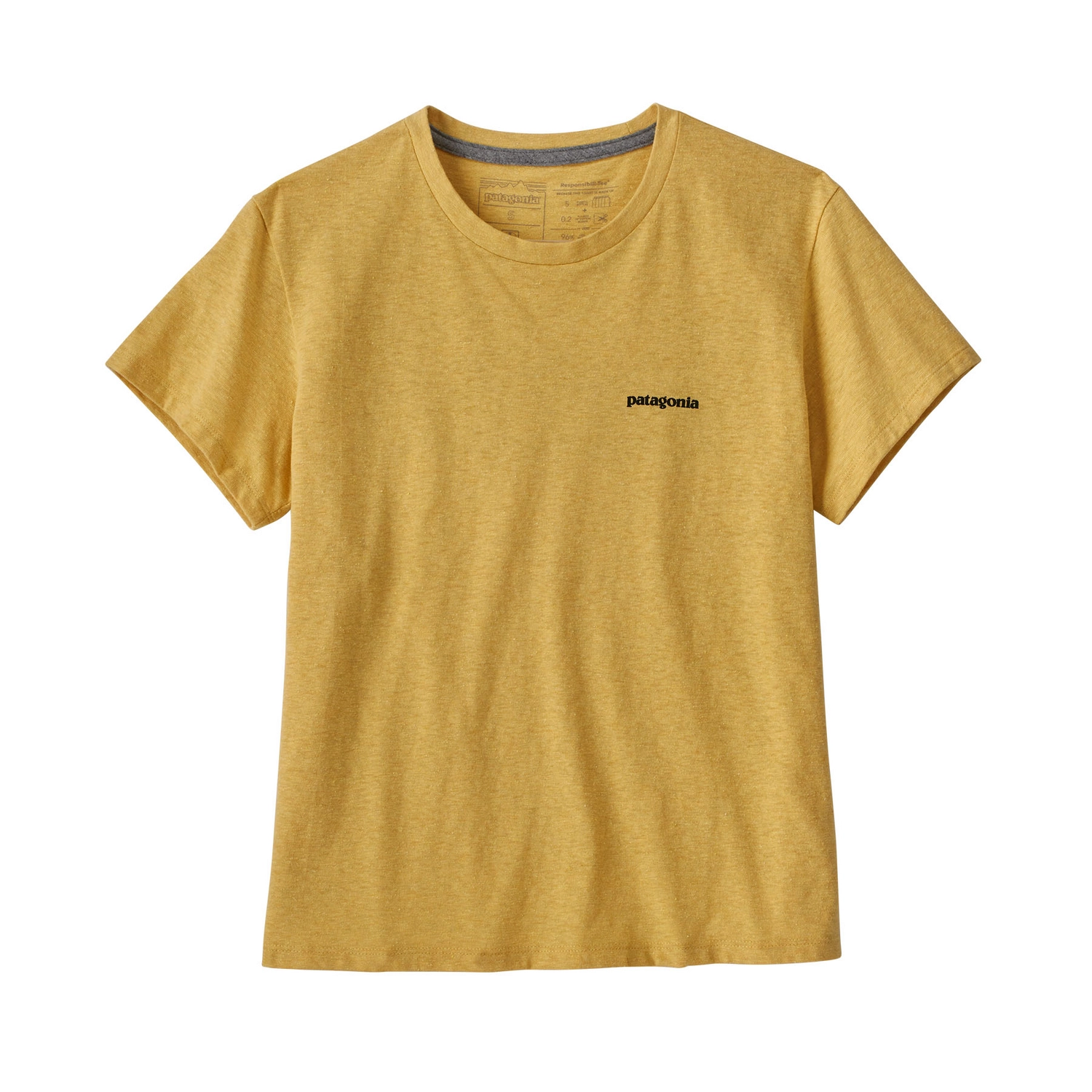 T-Shirt Patagonia Women P6 Logo Responsibili Tee Surfboard Yellow 4 T-Shirt Patagonia Women P6 Logo Responsibili Tee Surfboard Yellow - Afbeelding 2