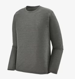 T Shirt Patagonia Men LS Cap Cool Trail Shirt Forge Grey