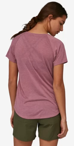 T-Shirt Patagonia Women Cap Cool Trail Shirt Hemlock Green -Patagonië Outdoor Sportkleding 2450120pink20mauve203
