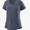 T Shirt Patagonia Women Cap Cool Trail Shirt Classic Navy