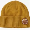 Muts Patagonia Brodeo Beanie Slow Going Patch Cabin Gold -Patagonië Outdoor Sportkleding 29206 SLGO