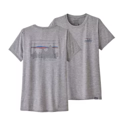T-Shirt Patagonia Women Cap Cool Daily Graphic Shirt 73 Skyline Feather Grey -Patagonië Outdoor Sportkleding 3 WBF21 45250 SKFE