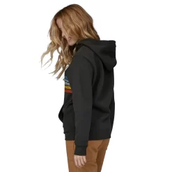 Trui Patagonia Unisex Line Logo Ridge Stripe Uprisal Hoody Quartz Coral -Patagonië Outdoor Sportkleding 3 wbf22 39620 inbk an2