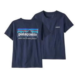 T-Shirt Patagonia Women P6 Mission Organic New Navy -Patagonië Outdoor Sportkleding 3 wbs22 37560 nena