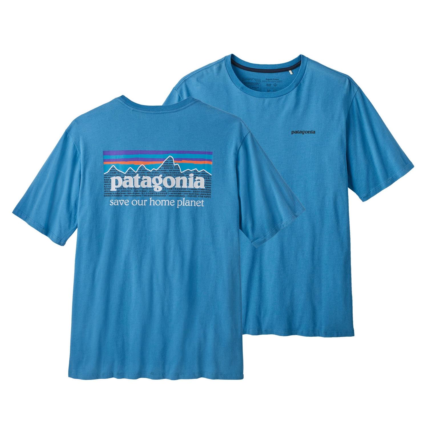 T-Shirt Patagonia Men P6 Mission Organic Anacapa Blue 5 T-Shirt Patagonia Men P6 Mission Organic Anacapa Blue - Afbeelding 3