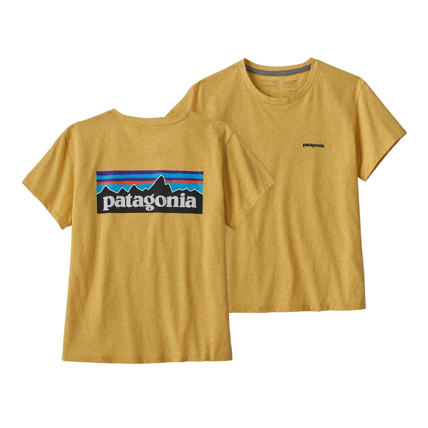 T-Shirt Patagonia Women P6 Logo Responsibili Tee Surfboard Yellow 5 T-Shirt Patagonia Women P6 Logo Responsibili Tee Surfboard Yellow - Afbeelding 3