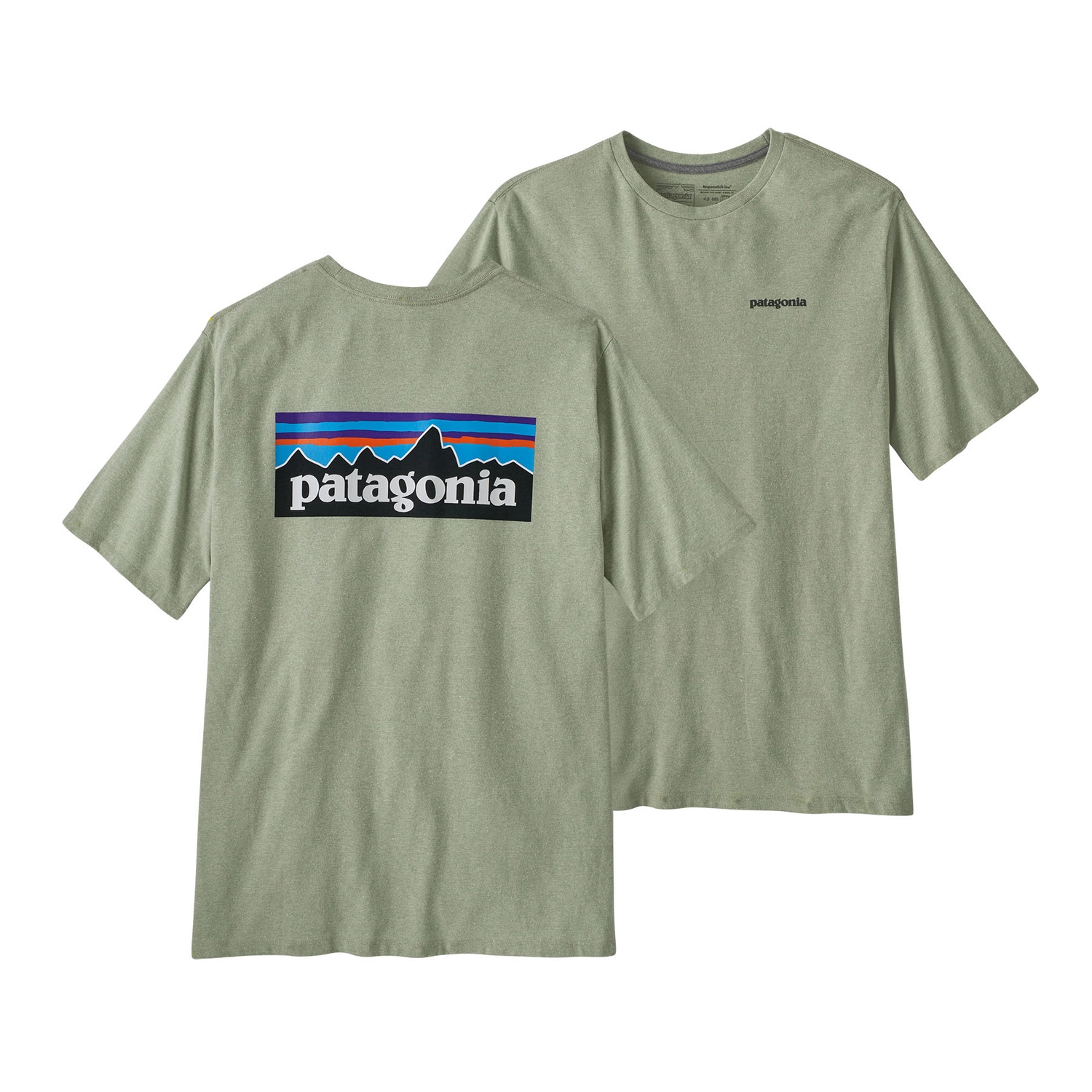 T-Shirt Patagonia Men P6 Logo Responsibili Tee Salvia Green 5 T-Shirt Patagonia Men P6 Logo Responsibili Tee Salvia Green - Afbeelding 3