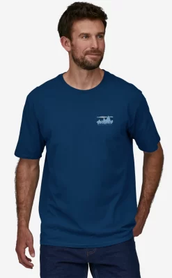 T-Shirt Patagonia Men 73 Skyline Organic Lagom Blue