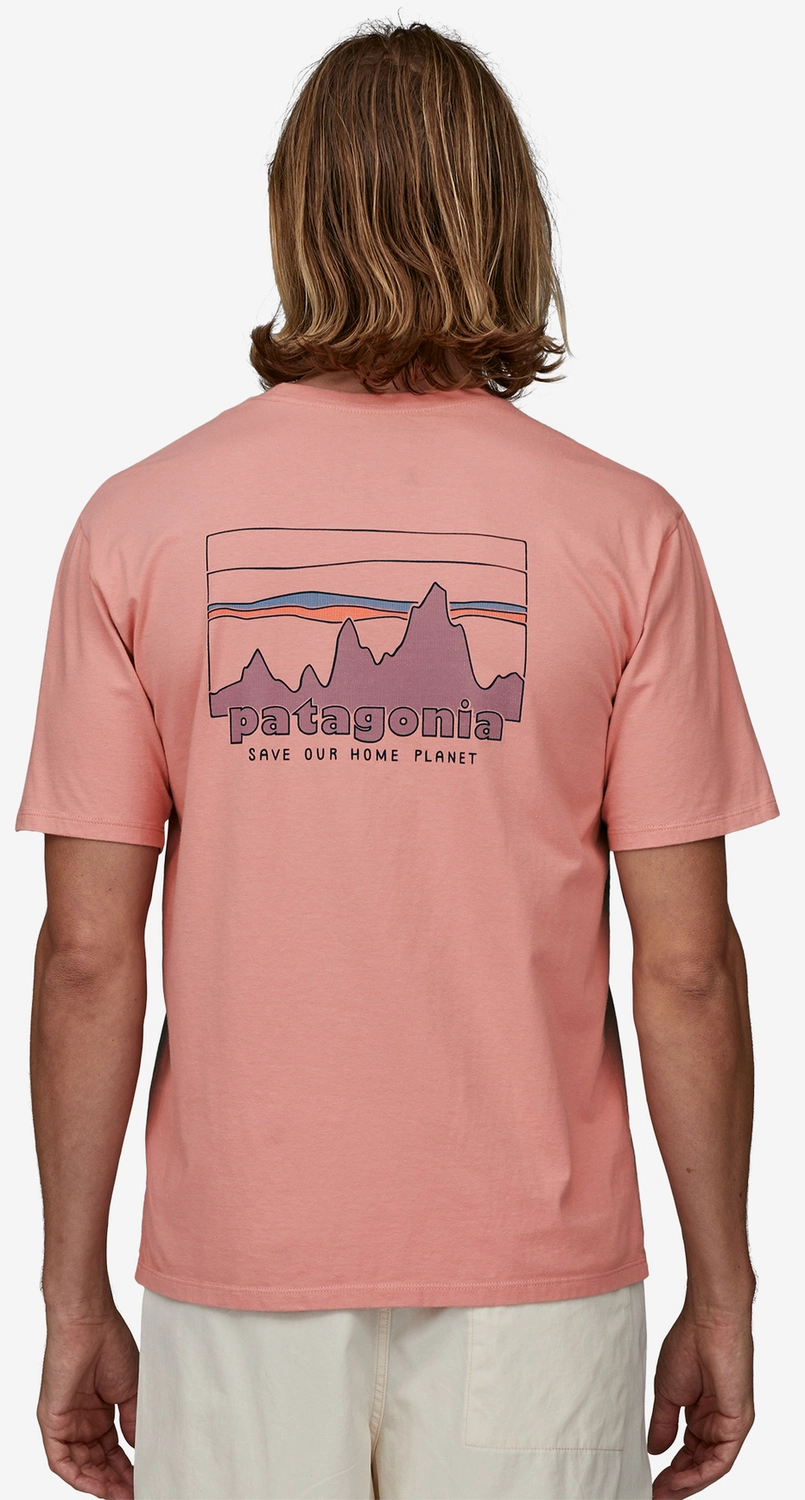 T-Shirt Patagonia Men 73 Skyline Organic Sunfade Pink 4 T-Shirt Patagonia Men 73 Skyline Organic Sunfade Pink - Afbeelding 2