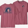 T-Shirt Patagonia Men Rubber Tree Mark Responsibili Tee Evening Mauve -Patagonië Outdoor Sportkleding 3754420rood201