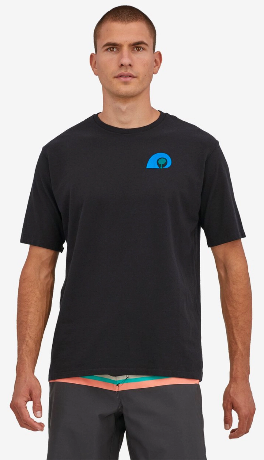 T-Shirt Patagonia Men Rubber Tree Mark Responsibili Tee Black 4 T-Shirt Patagonia Men Rubber Tree Mark Responsibili Tee Black - Afbeelding 2