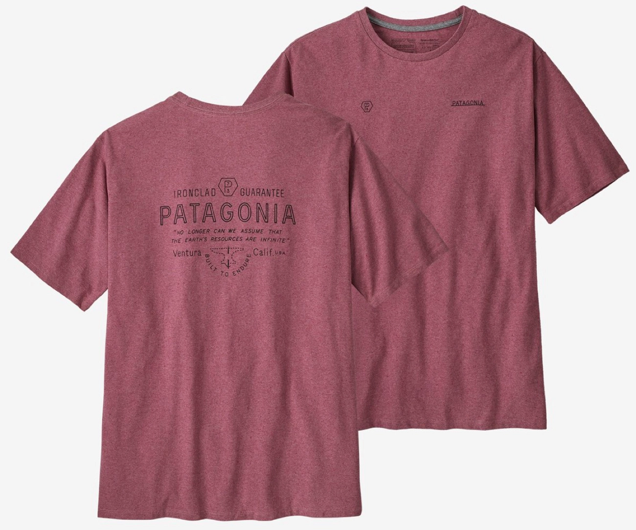 T-Shirt Patagonia Men Forge Mark Responsibili Tee Evening Mauve