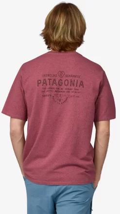 T-Shirt Patagonia Men Forge Mark Responsibili Tee Evening Mauve -Patagonië Outdoor Sportkleding 3757220rood203