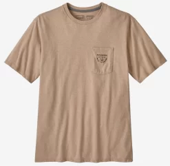 T-Shirt Patagonia Men Forge Mark Crest Pocket Responsibili Tee Oar Tan