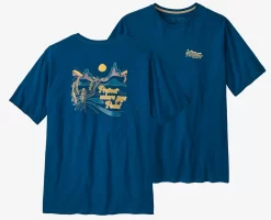 T-Shirt Patagonia Men Protect Pedal Organic Lagom Blue
