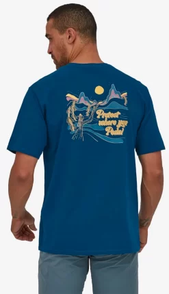 T-Shirt Patagonia Men Protect Pedal Organic Lagom Blue 8 T-Shirt Patagonia Men Protect Pedal Organic Lagom Blue -Patagonië Outdoor Sportkleding 3767020blauw203