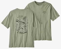 T-Shirt Patagonia Men Action Angler Responsibili Tee Salvia Green