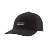 Pet Patagonia P6 Label Trad Cap Black -Patagonië Outdoor Sportkleding 38296 BLK