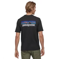 T-Shirt Patagonia Men P6 Logo Responsibili Tee Black -Patagonië Outdoor Sportkleding 38504 BLK OM2