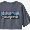 T-Shirt Patagonia Men P6 Logo Responsibili Tee Plume Grey -Patagonië Outdoor Sportkleding 38504 PLGY