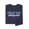 Shirt Patagonia Men L/S P6 Logo Responsibili Tee Classic Navy -Patagonië Outdoor Sportkleding 38518 CNY