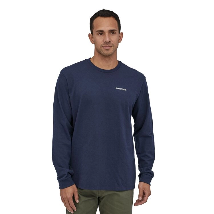 Shirt Patagonia Men L/S P6 Logo Responsibili Tee Classic Navy 4 Shirt Patagonia Men L/S P6 Logo Responsibili Tee Classic Navy - Afbeelding 2
