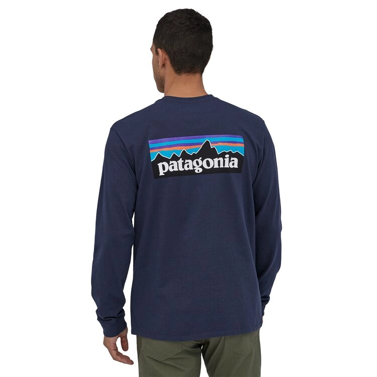 Shirt Patagonia Men L/S P6 Logo Responsibili Tee Classic Navy 5 Shirt Patagonia Men L/S P6 Logo Responsibili Tee Classic Navy - Afbeelding 3