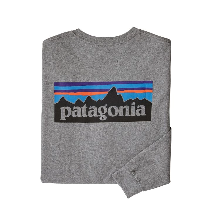 Shirt Patagonia Men L/S P6 Logo Responsibili Tee Gravel Heather 3 Shirt Patagonia Men L/S P6 Logo Responsibili Tee Gravel Heather