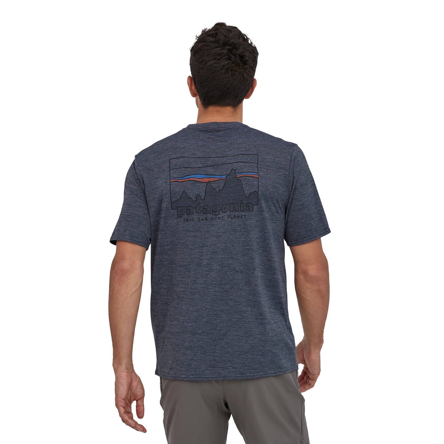 T-Shirt Patagonia Men Cap Cool Daily Graphic Shirt 73 Skyline Smolder Blue X-Dye 6 T-Shirt Patagonia Men Cap Cool Daily Graphic Shirt 73 Skyline Smolder Blue X-Dye - Afbeelding 4