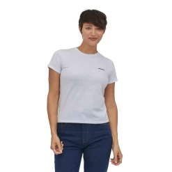 T-Shirt Patagonia Women P6 Logo Responsibili Tee White -Patagonië Outdoor Sportkleding 4 wbs22 37567 whi bh1