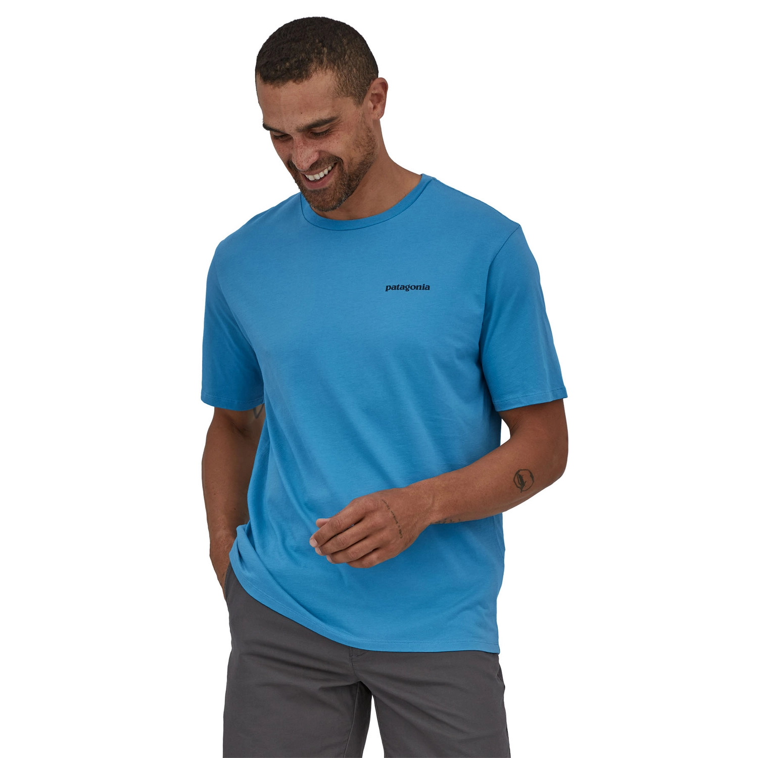 T-Shirt Patagonia Men P6 Mission Organic Anacapa Blue 6 T-Shirt Patagonia Men P6 Mission Organic Anacapa Blue - Afbeelding 4