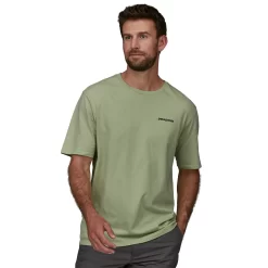T-Shirt Patagonia Men P6 Mission Organic Salvia Green -Patagonië Outdoor Sportkleding 4 wbs23 37529 slvg tm1