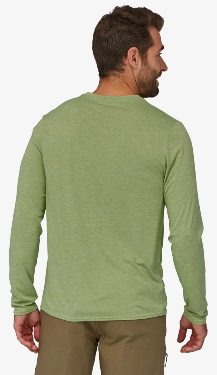 Longsleeve Patagonia Men Cap Cool Daily Graphic Shirt Line Logo Ridge Stripe Salvia Green X Dye 5 Longsleeve Patagonia Men Cap Cool Daily Graphic Shirt Line Logo Ridge Stripe Salvia Green X Dye - Afbeelding 3