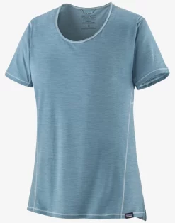 T-Shirt Patagonia Women Cap Cool Lightweight Shirt Light Plume Grey Steam Blue X Dye