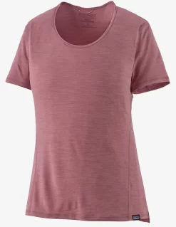 T-Shirt Patagonia Women Cap Cool Lightweight Shirt Evening Mauve Light Evening Mauve X Dye