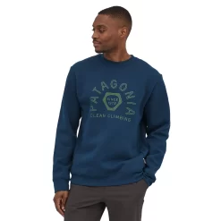 Trui Patagonia Unisex Clean Climb Hex Uprisal Crew Sweatshirt Tidepool Blue -Patagonië Outdoor Sportkleding 5 WBF22 37554 TIDB TL1