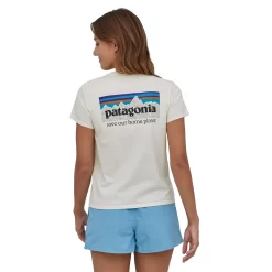 T-Shirt Patagonia Women P6 Mission Organic Birch White -Patagonië Outdoor Sportkleding 5 wbs22 37560 bcw sm2