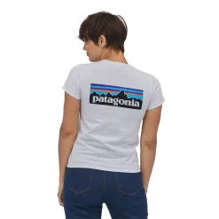 T-Shirt Patagonia Women P6 Logo Responsibili Tee White -Patagonië Outdoor Sportkleding 5 wbs22 37567 whi bh2